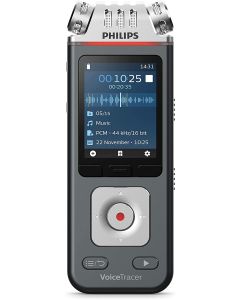 Philips DVT6110 Voicetracer Digital Audio Recorder for Interviews, Lectures and Music with 3 microphones and  App Control & Share.