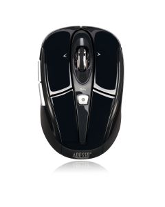 Adesso iMouse S60B Wireless 5 buttons 4 way scroll programable mini mouse (Black)