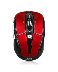 Adesso iMouse S60R Wireless 5 buttons 4 way scroll programable mini mouse (Red) 