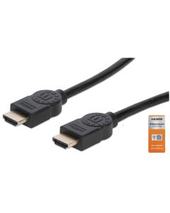 Z Manhattan HDMI Cable with Ethernet, 4K@60Hz (Premium High Speed), 3m, Male to Male, Black, Ultra HD 4k x 2k