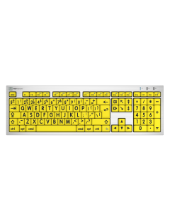 Logickeyboard XLPrint Black on Yellow ALBA MAC UK Keyboard
