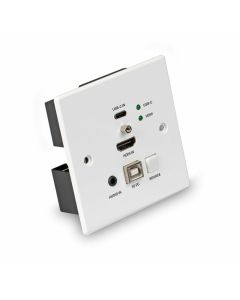 Lindy 150m Cat.6 HDMI 4K60 & Type C HDBaseT UK Wall Plate KVM Extender, Transmitter