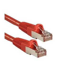 Lindy 0.3m CAT6a S/FTP LS0H Snagless Gigabit Network Cable, Red