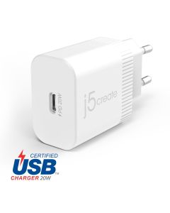 J5Create JUP1420-EN 20W PD USB-C� Wall Charger
