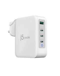 J5Create JUP43130F-FN 130W GaN USB-C 4-Port Charger - UK