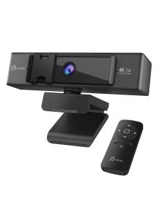 J5Create JVCU435-N USB 4K Ultra HD Webcam with 5x Digital Zoom Remote Control