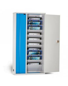 LapCabby Lyte Single Door 10 Tablet - Desk mounted for 10 tablets and handheld USB devices up to 11