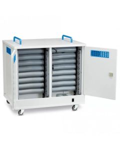 LapCabby Lyte Double Door 32 Laptop Metal Shelf Mobile - Mobile unit for 32 laptops, tablets or chromebooks up to 15.6?