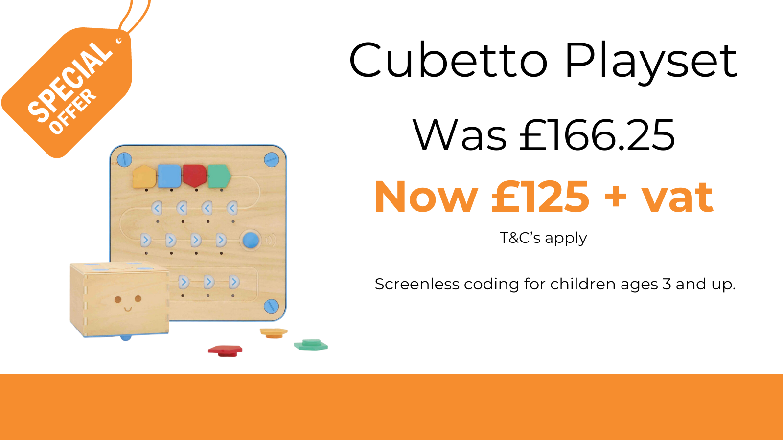 For a limited time only, grab the award-winning Cubetto Playset at a special discount! 