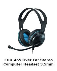 Andrea Communications EDU-455 Over Ear Stereo Computer Headset with 3.5mm Jack Plug