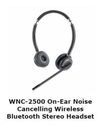 Andrea Communications WNC-2500 On-Ear Noise Cancelling Wireless Bluetooth Stereo Headset