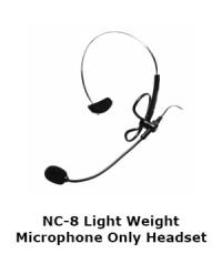 Andrea Communications NC-8 Light Weight Microphone Only Headset