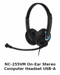 Andrea Communications NC-255VM On-Ear Stereo Computer Headset with USB-A Connector