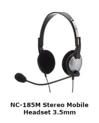 Andrea Communications NC-185M Stereo Mobile Headset with 3.5mm Jack Plug