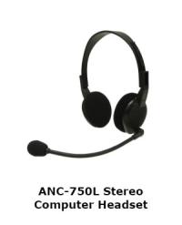 Andrea Communications ANC-750L Stereo Computer Headset with Active Noise Cancellation