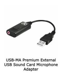 Andrea Communications USB-MA Premium External USB Sound Card Microphone Adapter